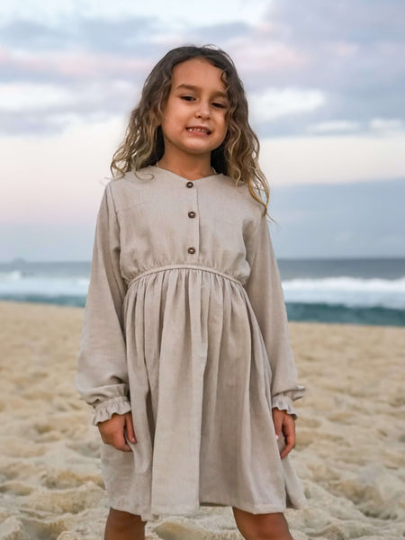 Vestido Infantil Gaia Mostarda