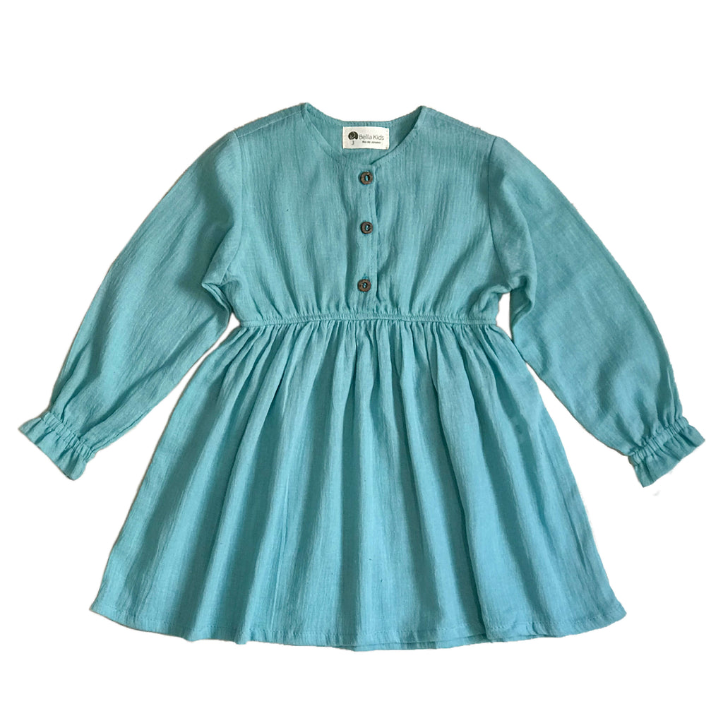 Vestido Princesa Belli Gaia Jardim Encantado Azul Bebe - Roupa  Infantil