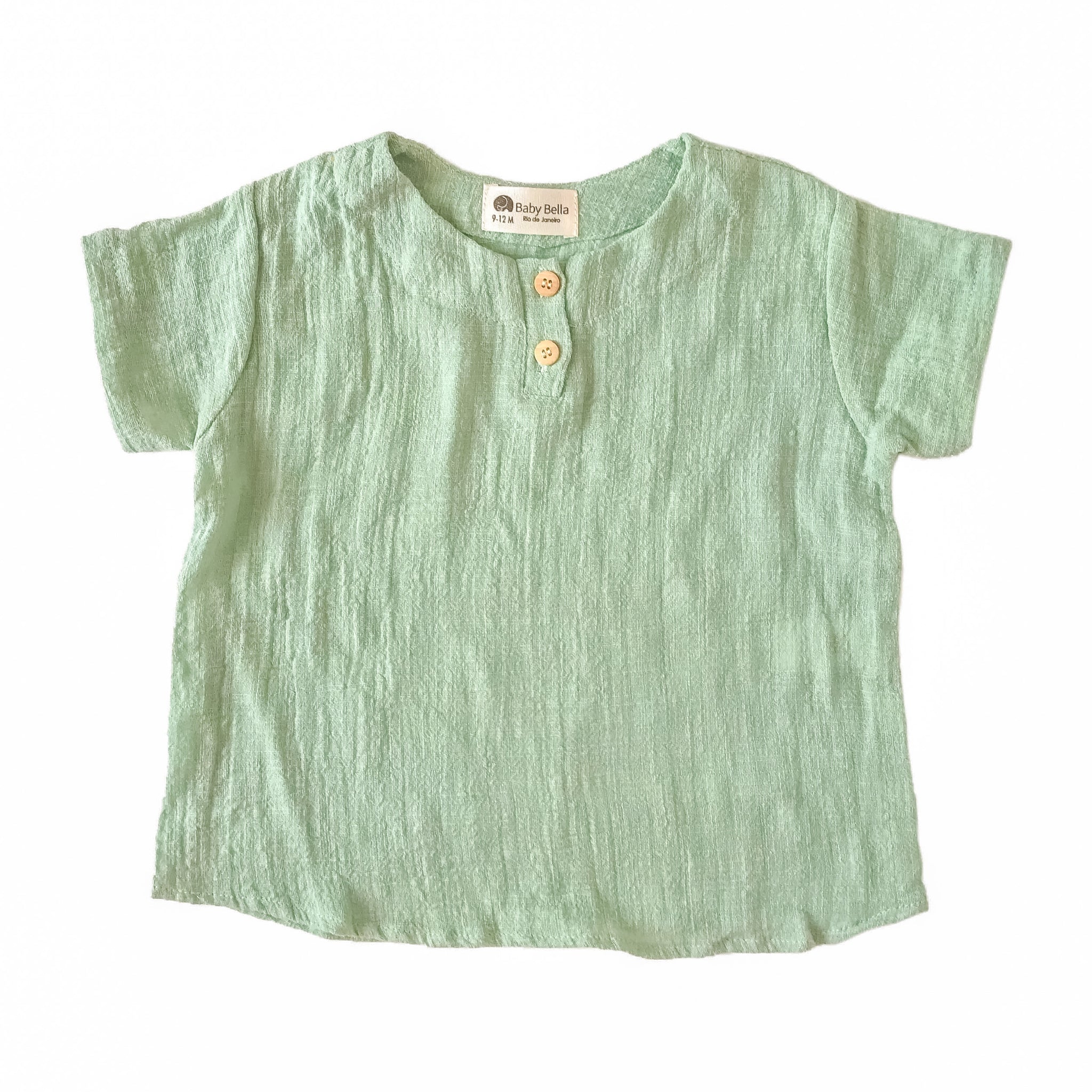 Camisa Bata Trend Verde Menta